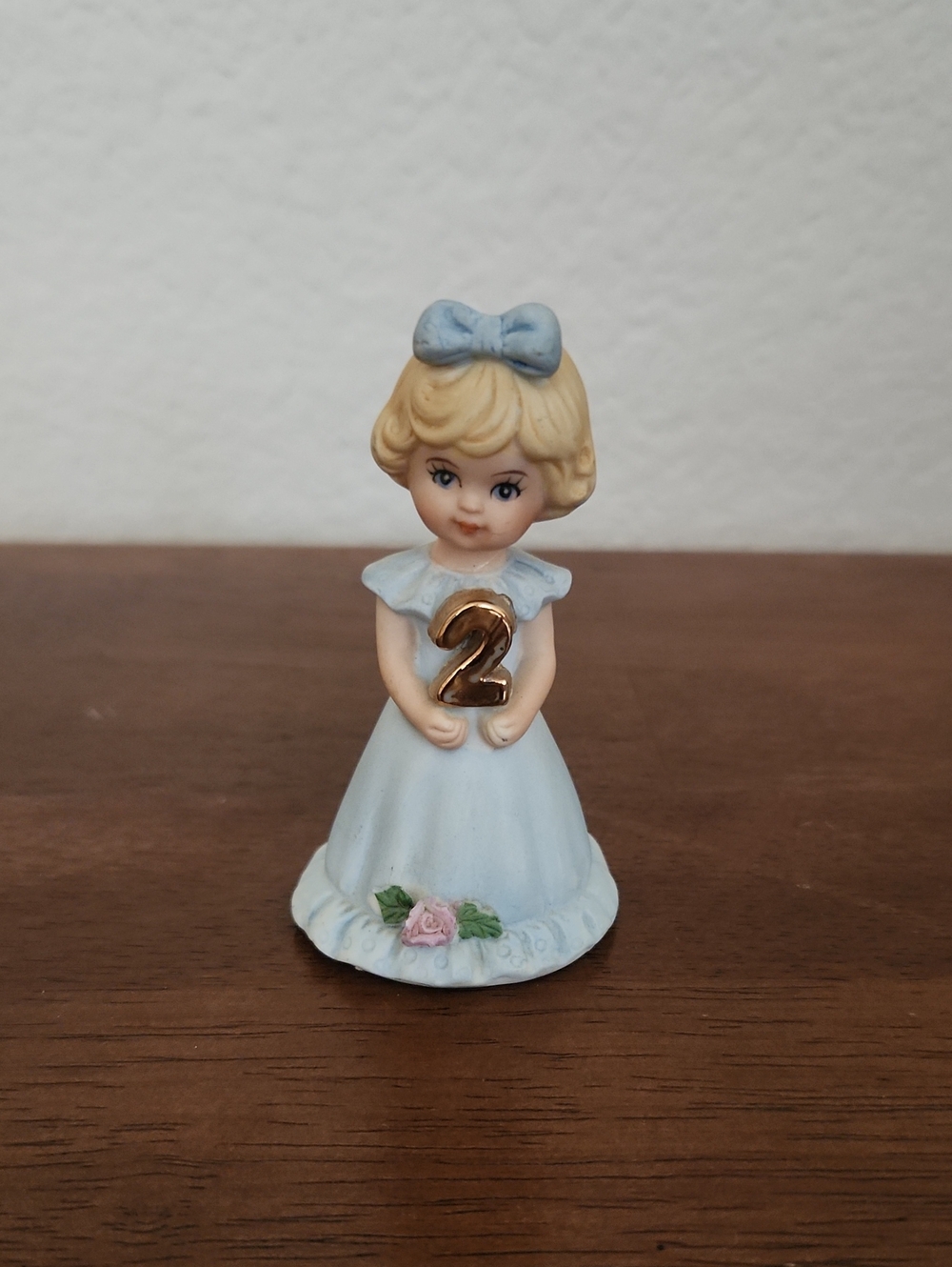 Vintage 1981 Enesco Growing Up Birthday Girls Blonde Age 2